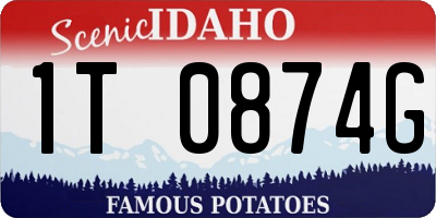 ID license plate 1T0874G