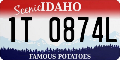 ID license plate 1T0874L