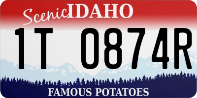 ID license plate 1T0874R