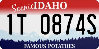 ID license plate 1T0874S