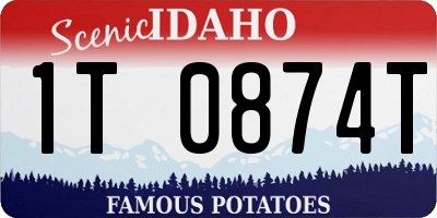 ID license plate 1T0874T