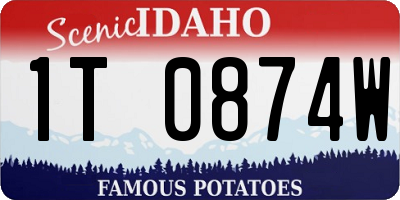 ID license plate 1T0874W