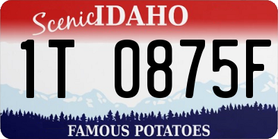 ID license plate 1T0875F