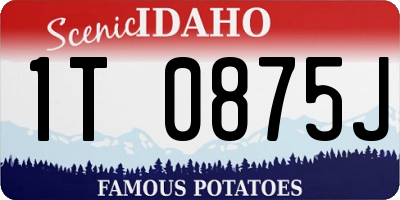 ID license plate 1T0875J