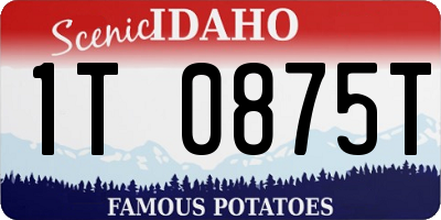 ID license plate 1T0875T