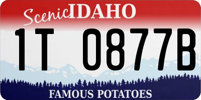 ID license plate 1T0877B