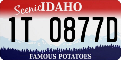ID license plate 1T0877D