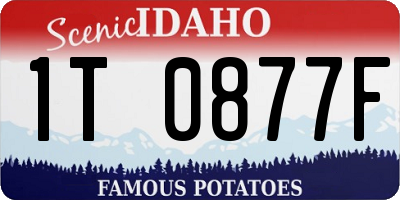 ID license plate 1T0877F