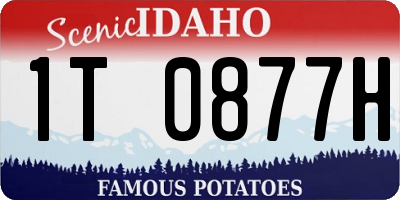 ID license plate 1T0877H