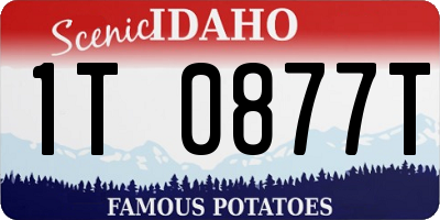 ID license plate 1T0877T