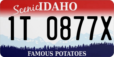 ID license plate 1T0877X