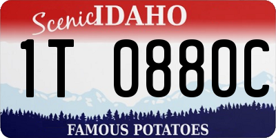 ID license plate 1T0880C