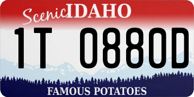 ID license plate 1T0880D