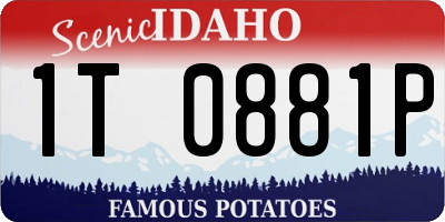 ID license plate 1T0881P