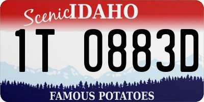 ID license plate 1T0883D