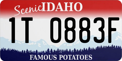ID license plate 1T0883F