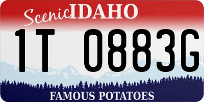 ID license plate 1T0883G