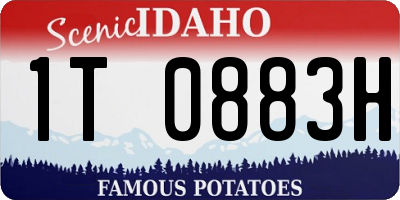 ID license plate 1T0883H
