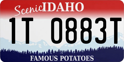 ID license plate 1T0883T