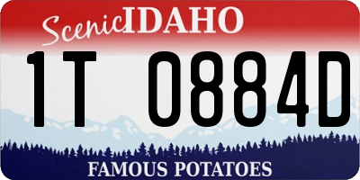 ID license plate 1T0884D