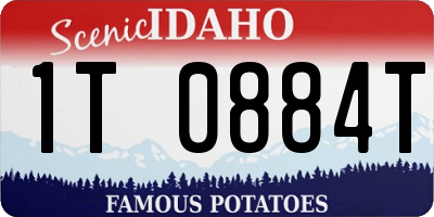 ID license plate 1T0884T