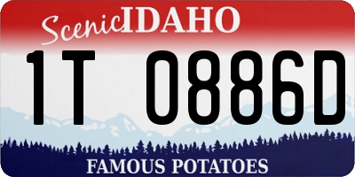 ID license plate 1T0886D