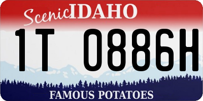 ID license plate 1T0886H