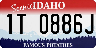ID license plate 1T0886J