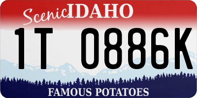 ID license plate 1T0886K