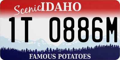 ID license plate 1T0886M