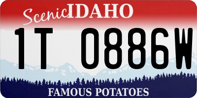 ID license plate 1T0886W