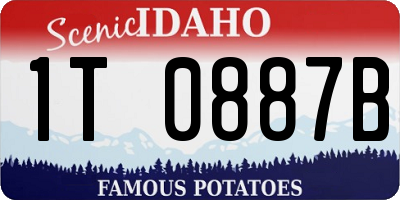 ID license plate 1T0887B