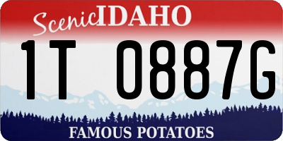 ID license plate 1T0887G