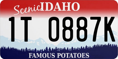 ID license plate 1T0887K