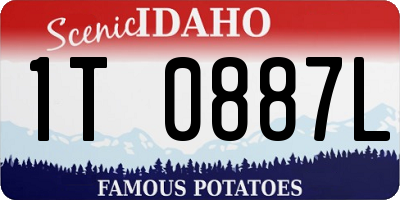 ID license plate 1T0887L