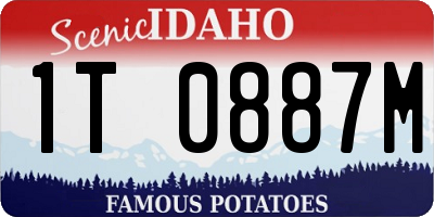 ID license plate 1T0887M