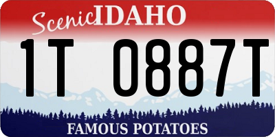 ID license plate 1T0887T