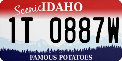 ID license plate 1T0887W