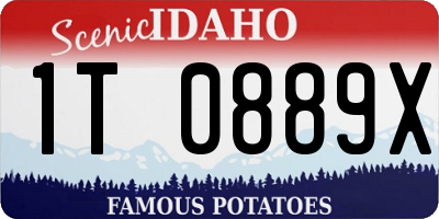 ID license plate 1T0889X