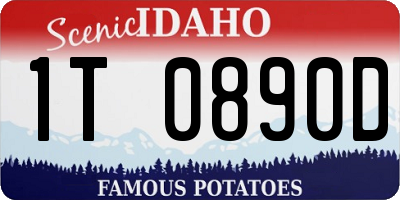 ID license plate 1T0890D