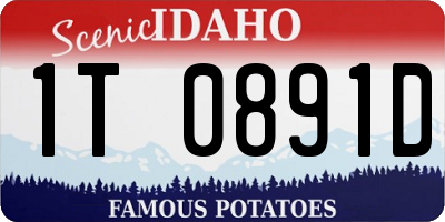 ID license plate 1T0891D