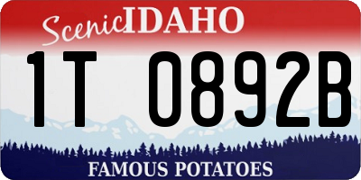 ID license plate 1T0892B