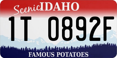 ID license plate 1T0892F