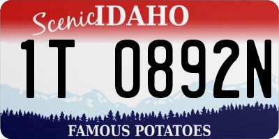 ID license plate 1T0892N