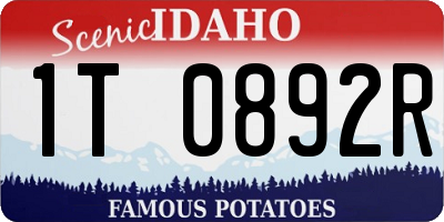 ID license plate 1T0892R