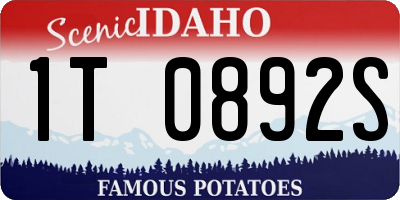ID license plate 1T0892S