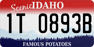 ID license plate 1T0893B