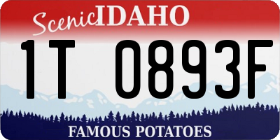 ID license plate 1T0893F