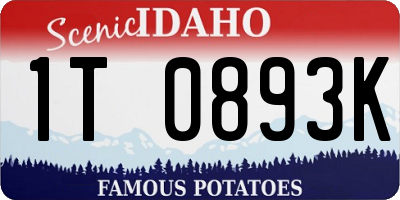 ID license plate 1T0893K