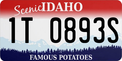 ID license plate 1T0893S